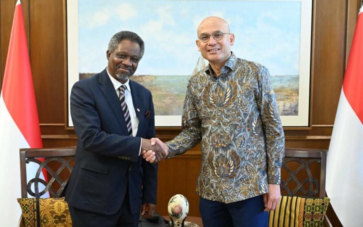 Wamenlu Tata menerima Kepala Delegasi Regional ICRC di Indonesia, Vincent Orchilet, Selasa (11/3)
