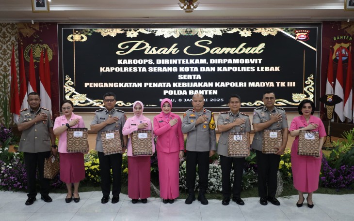 Kapolda Banten Pimpin Pisah Sambut PJU Polda Banten