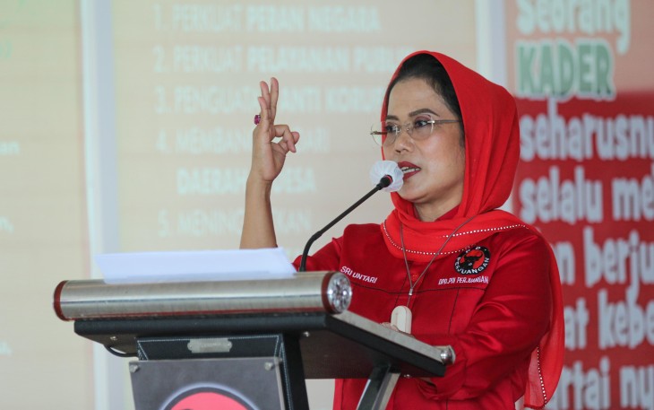 Sekretaris DPD PDI Perjuangan Jawa Timur, Sri Untari Bisowarno