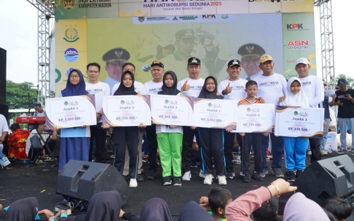Dandim 0803/Madiun Ikut Meriahkan Puncak Hari Anti Korupsi Sedunia 