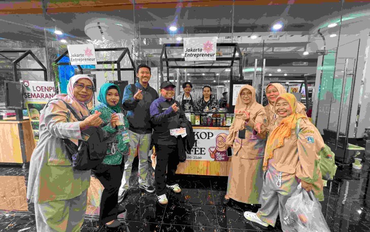 Stand Ma'Ci Coffee Koja di Bazar PKK Expo 2025, Jakarta, Selasa (9/9)