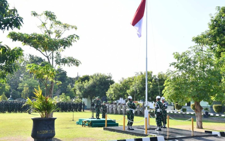 Upacara 17-an di Kodim Ponorogo 