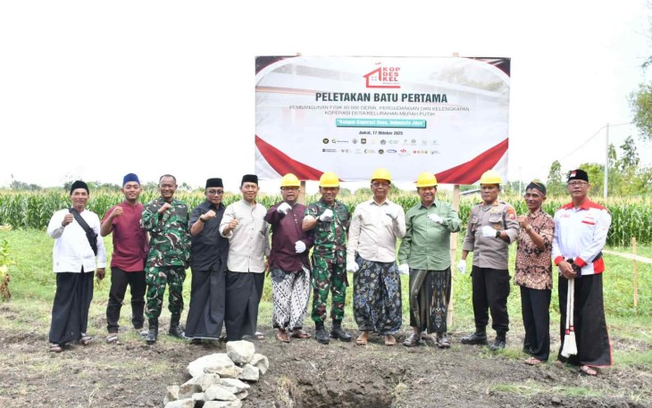 Groundbreaking 800 Kopdes Merah Putih di Kabupaten Ponorogo 