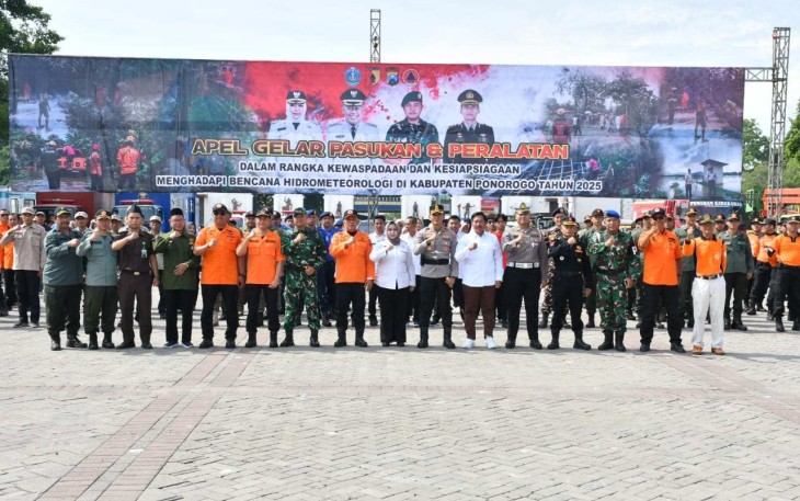 Apel Gelar Pasukan Kewaspadaan dan Kesiapsiagaan Bencana Kabupaten Ponorogo, Rabu (5/11)