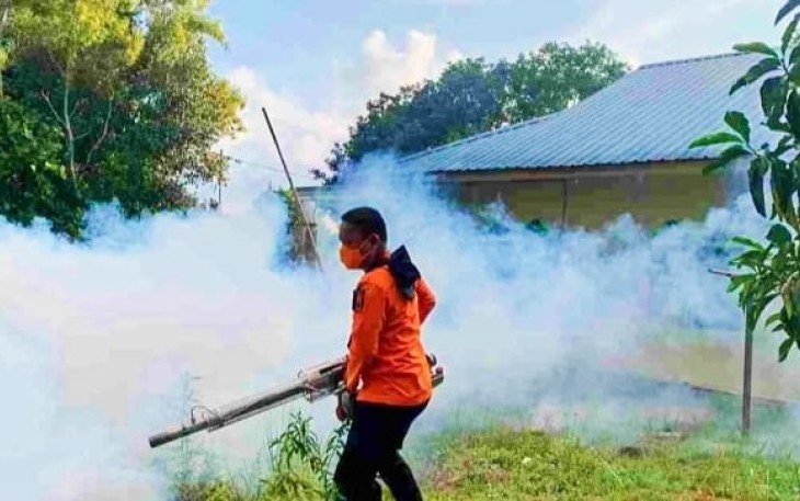 Dinkes Bersama BPBD dan BKK Lakukan Fogging