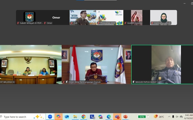 Direktorat Jenderal Bina Pembangunan Daerah menyelenggarakan Konsultasi Rancangan Awal Rencana Pembangunan Jangka Menengah Daerah (RPJMD) Provinsi Papua Barat Tahun 2025–2029.
