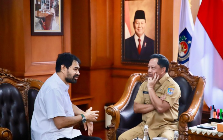 Gubernur Aceh Muzakir saat menemui Mendagri Tito di Kantor Pusat Kementerian Dalam Negeri (Kemendagri), Jakarta, Selasa (11/11/2025).
