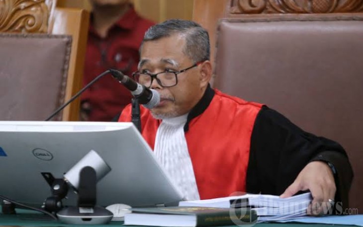 Hakim Dr Djuyamto SH MH saat memimpin sidang di PN Jaksel 