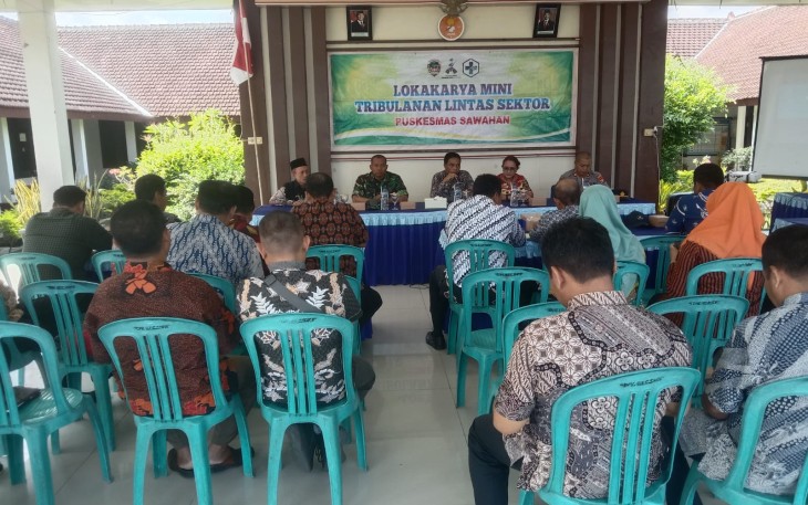 Danramil 0803/17 Sawah Hadiri Lokakarya Mini Tri bulanan Lintas Sektor 