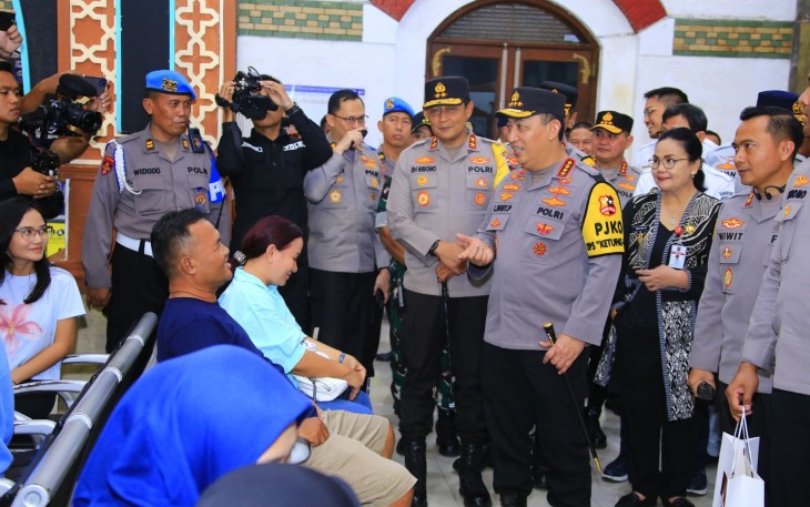 Kapolri Cek Langsung Pelayanan Arus Balik di Stasiun Tawang