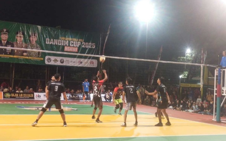 Turnamen bola voli Dandim Cup 2025 di Ngawi, Sabtu (12/4)