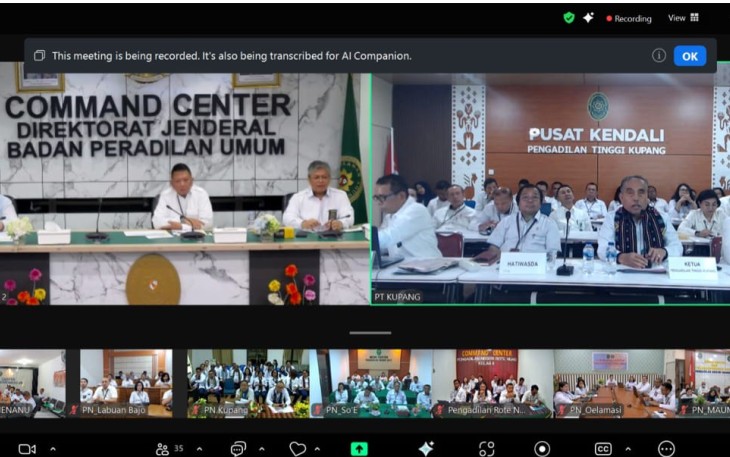 Direktorat Jenderal Badan Peradilan Umum Mahkamah Agung (Ditjen Badilum) kembali menyelenggarakan kegiatan SAPA PENGADILAN di wilayah Pengadilan Tinggi (PT) Kupang, Nusa Tenggara Timur (NTT)