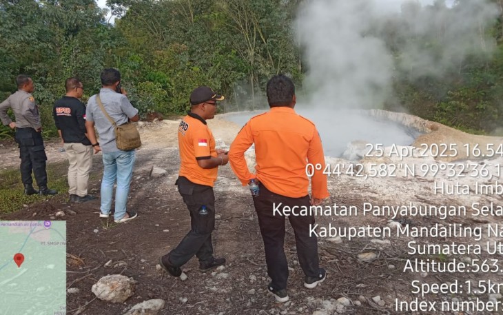 Semburan Lumpur Panas Muncul di Lahan Masyarakat di Kabupaten Mandailing Natal