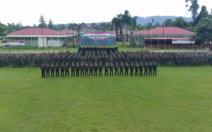 Rindam XVIII/Kasuari Laksanakan Upacara Peringatan Hari Lahir Pancasila.