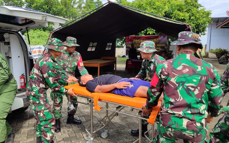 Kodim Tulungagung Latih Kesiapan Hadapi Banjir dan Tanah Longsor