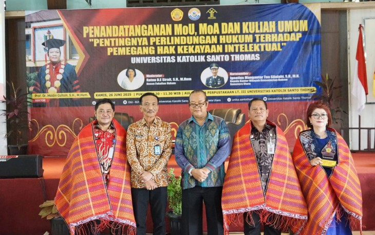 Kemenkum Sumut Gandeng UNIKA Lewat MoU-MoA untuk Tingkatkan Kesadaran HKI di Dunia Akademik