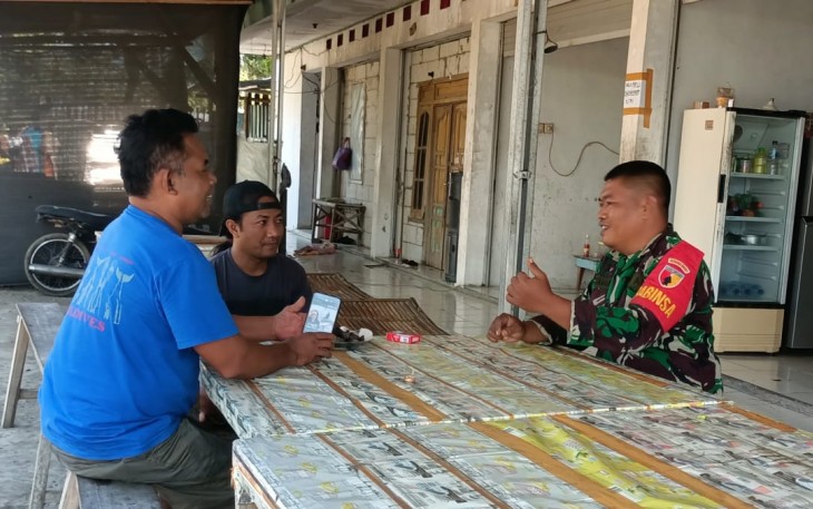 Babinsa Posramil Gerih Ajak Warga Binaannya Jauhi Narkoba dan Judi Online