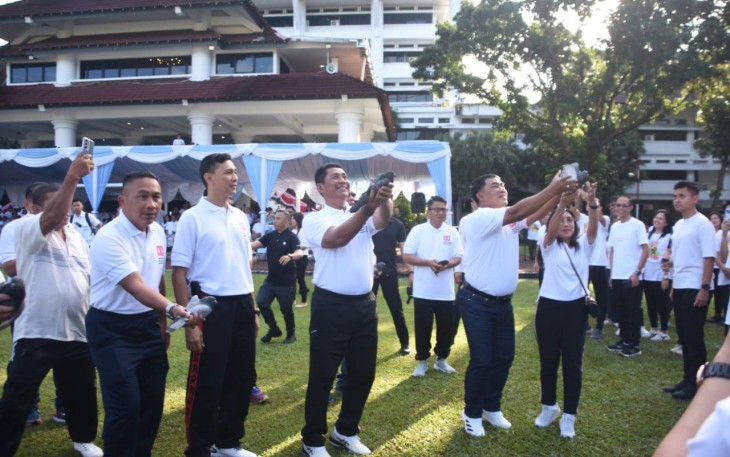 Kasdam XIII Merdeka saat menghadiri acara pencanangan Peringatan HUT RI Ke-80