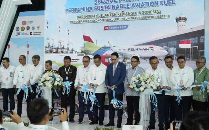 Kementerian Perhubungan memberikan apresiasi kepada Pertamina dalam mendukung implementasi bahan bakar terbarukan untuk pesawat udara (Sustainable Aviation Fuel/SAF) yang diproduksi dari minyak jelantah (Used Cooking Oil/UCO)