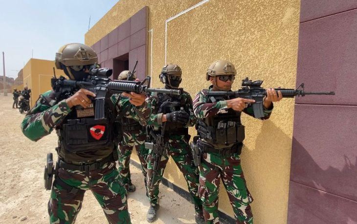 Pasukan Elite TNI AL Tuntaskan Latihan Puncak Pertempuran Kota di Yordania 