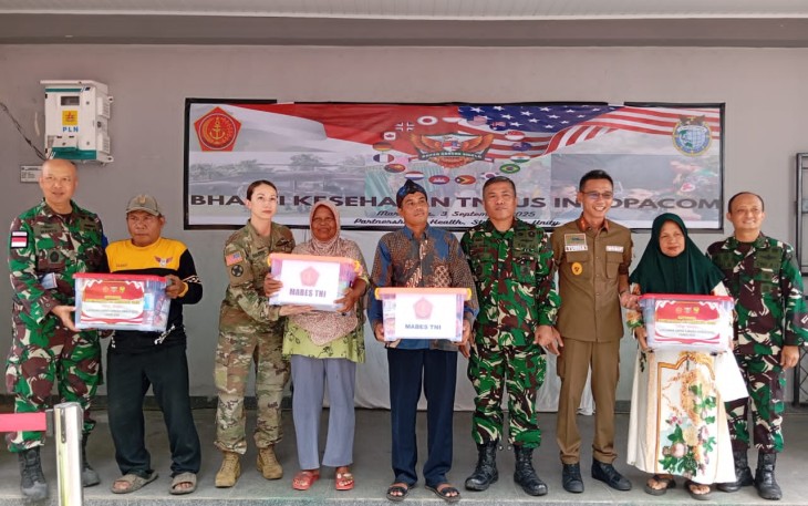 Bakti Kesehatan TNI dan Pasukan Multinasional di Daerah Latihan Super Garuda Shield 2025