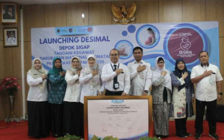 Plt Direktur RSUD KiSA dr Agus Gozali saat launching inovasi Desimal, Depok, (3/9)