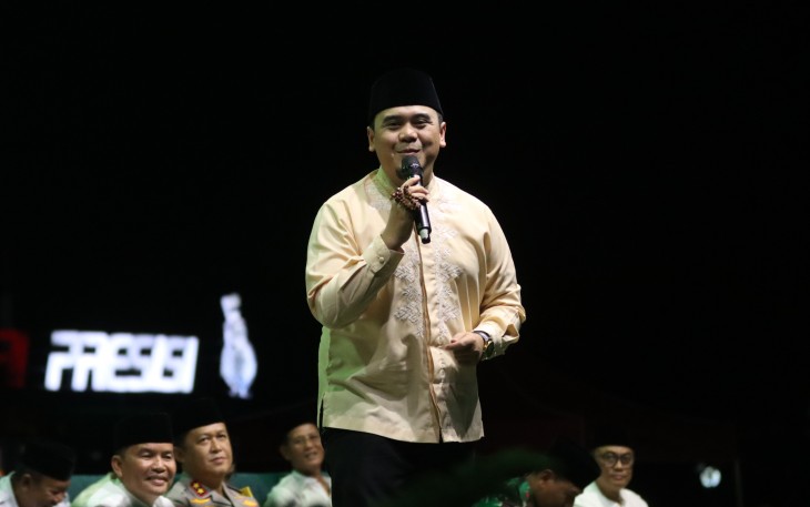  Suasana religius menyelimuti Tabligh Akbar peringatan Maulid Nabi Muhammad SAW 1447 H, yang digelar Polda Kalimantan Tengah (Kalteng) di Lapangan Barigas, Jl. Tjilik Riwut Km.1, Kota Palangka Raya, Kamis (4/9/2025) 