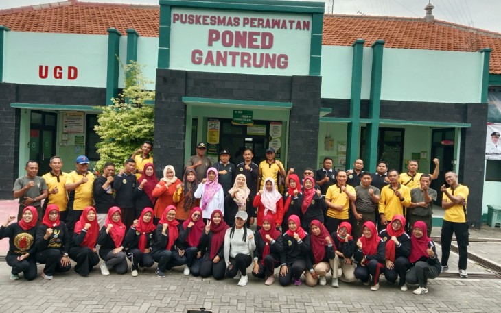 Danramil Kebonsari Hadiri Kegiatan Lintas Sektor di Puskesmas Gantrung