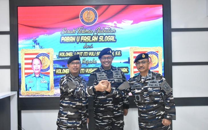 Asisten Logistik (Aslog) Kasal Laksamana Muda TNI Eko Sunarjanto pada acara ramah tamah 
