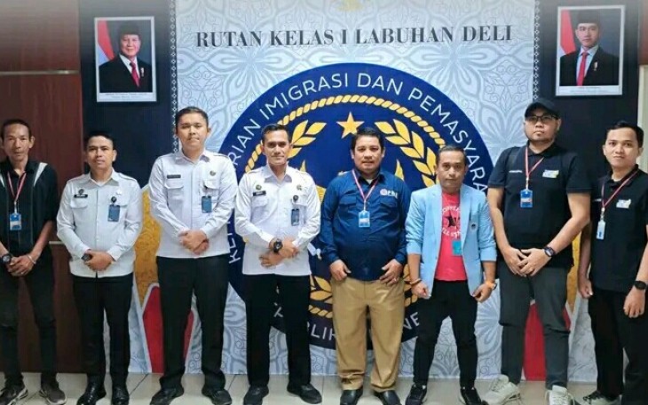 DPW PRSI Sumut foto bersama jajaran Rutan Kelas I Labuhan Deli 