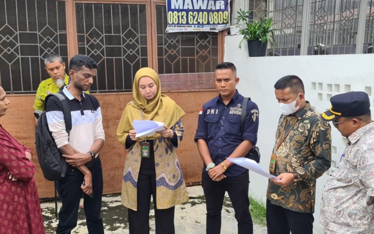 ‎Peletakan Sita Jaminan Pengadilan Negeri Medan, Kamis (23/10)