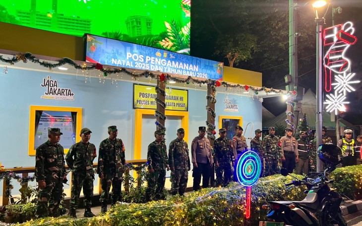 Dandim 0501/JP Bersama Forkopimda Yakinkan Pelaksanaan Ibadah Natal di Wilayah Jakarta Pusat Aman dan Kondusif