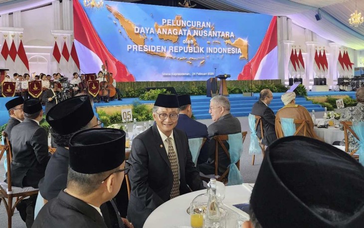 Menteri PU Dody Hanggodo saat menghadiri launching BPI Danantara di Jakarta, Senin (24/2)