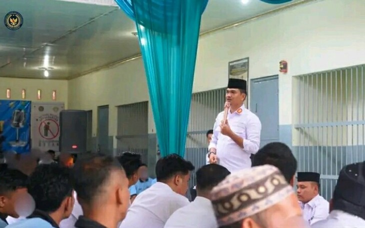 Karutan Pangkalan Brandan Erwin Siregar Hadir di Tengah-tengah Warga Binaan Gelar Makan Bersama Sambut Bulan Ramadhan 