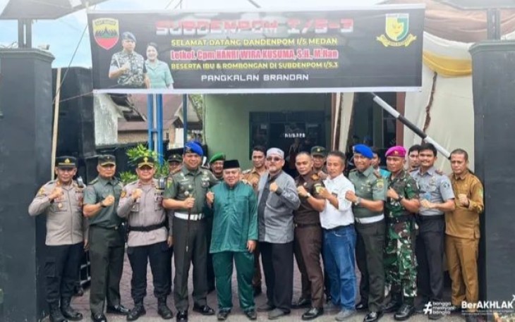 Rutan Pangkalan Brandan Turut Serta Sambut Kunjungan Kerja Dandenpom 1/5