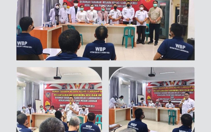 Kegiatan Skrining di Rutan Labuhan Deli.