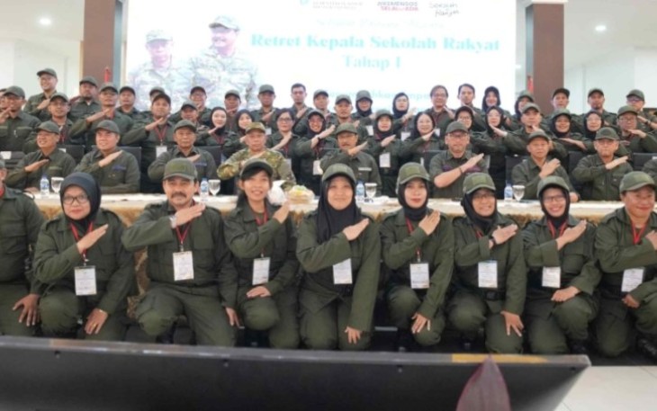 Pembekalan retret kepala sekolah rakyat di Jakarta, Selasa (17/6)