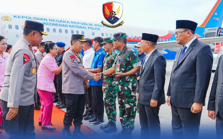 Danlanud Soewondo Menghadiri Kegiatan Kunker Kapolri di Sumut.