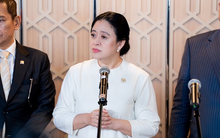 Ketua DPR RI Puan Maharani di Gedung DPR, Kompleks Parlemen, Senayan, Jakarta, Selasa (1/7/2025).