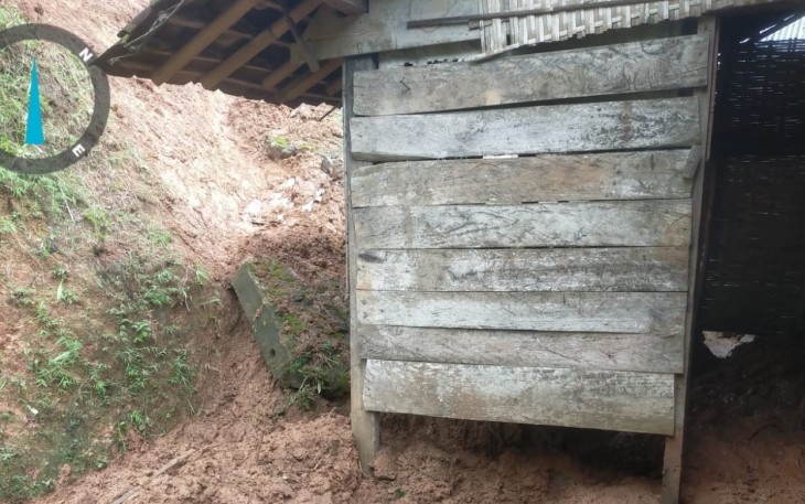 Lokasi Tanah Longsor yang Menimpa Rumah Warga 