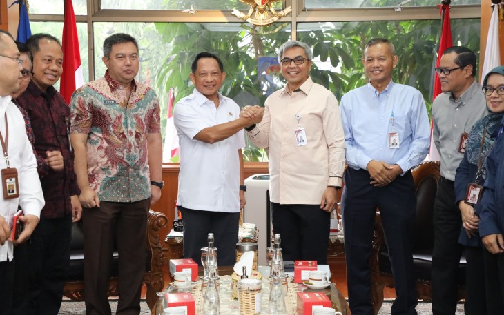 Mendagri dan Ketua KPK saat pertemuan di Kantor Pusat Kementerian Dalam Negeri (Kemendagri), Jakarta, Kamis (7/8/2025).