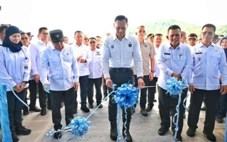Menko AHY dan Menhub Dudy saat Resmikan Tiga Infrastruktur Perhubungan Strategis di Kepri, Rabu (05/11/2025).