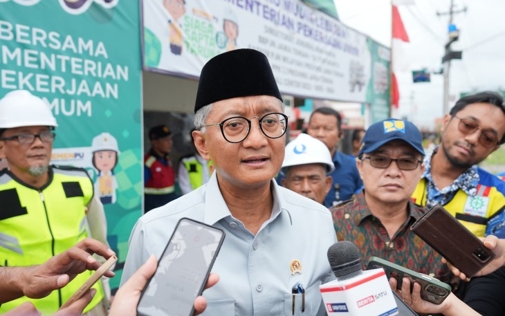 Menteri PU Dody Hanggodo saat Tinjau Jalur Pantura Jabar-Jateng