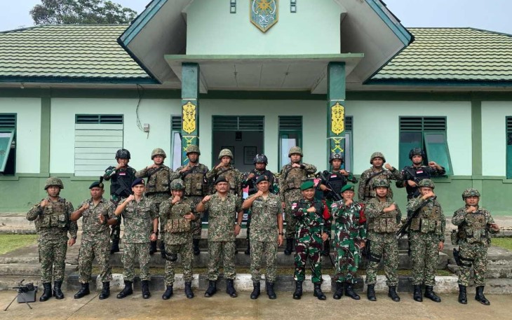 Panglima Pertama Devisyen TDM Sambangi Pos Gabma Satgas Pamtas RI-Malaysia