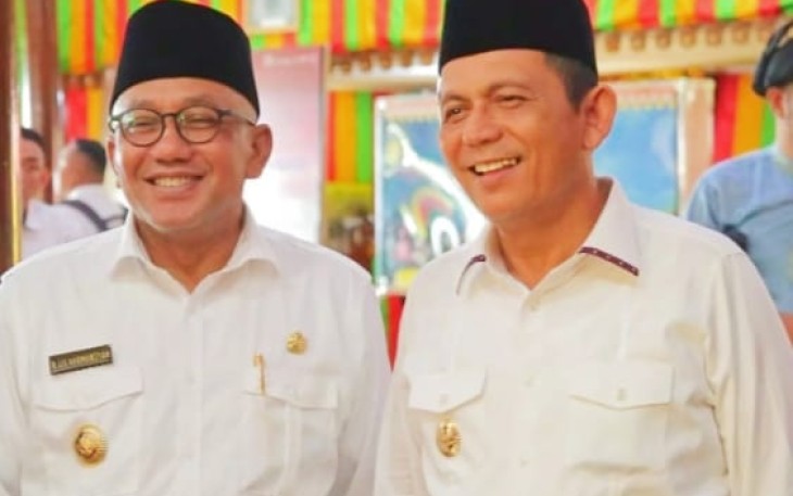 Gubernur Kepulauan Riau, H. Ansar Ahmad saat bersama Wali Kota Tanjungpinang H. Lis Darmansyah, S.H