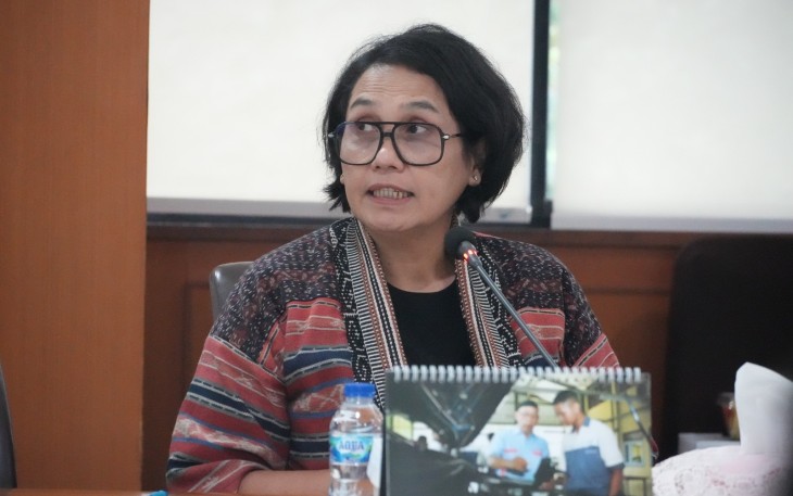 Sekretaris Jenderal Kemendikdasmen, Suharti dalam pertemuan yang dihadiri perwakilan dari seluruh unit utama di Kemendikdasmen.