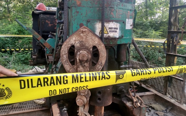 Sumur LDK 27 di Desa Ledok,  kecamatan Sambong kabupaten Blora yang di beri garis polisi karena melakukan ilegal driling, tahun 2023 lalu.