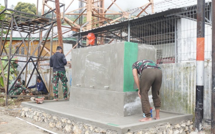 Pengecatan Sumur Bor di Dusun Kota