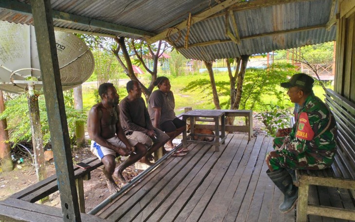 Babinsa Koramil Agimuga Secara Rutin Gelar Komsos Bersama Warga Binaan