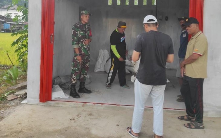 Babinsa Koramil 0801/03 Arjosari Kawal Serapan Gabah